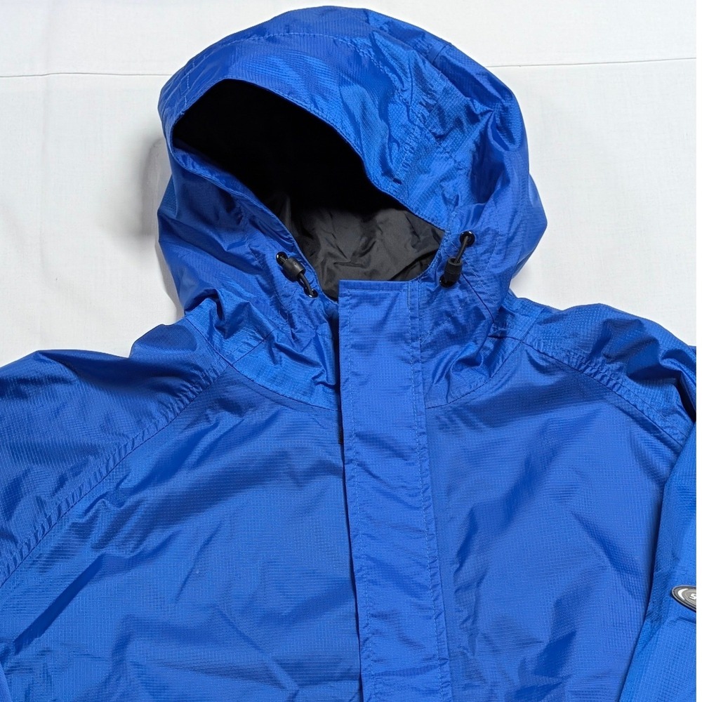 Stearns DryWear Rain Jacket Mens 2XL Blue Black Hooded Windbreaker 8732 Ripstop - Picture 15 of 16